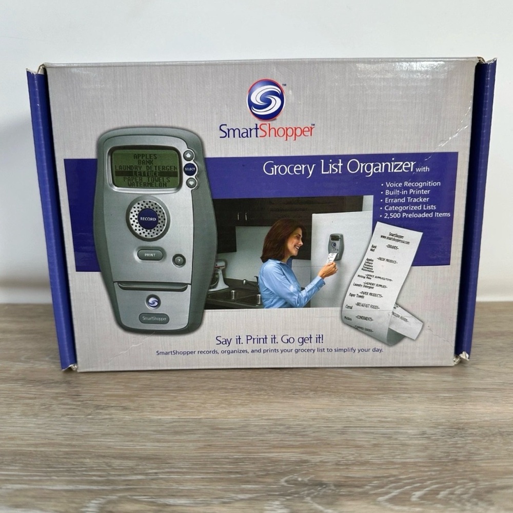 SMART SHOPPER Grocery List Organizer Say It Print It Speak Voice Thermal SS-101